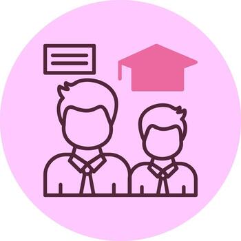 Alumni Network Minimal Mix Circle Icon vector