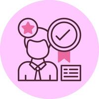 Recognition Minimal Mix Circle Icon vector