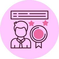 Employee of the Month Minimal Mix Circle Icon vector