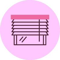 Blinds Minimal Mix Circle Icon vector