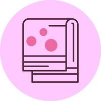 Towel Minimal Mix Circle Icon vector