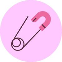 Safety pin Minimal Mix Circle Icon vector