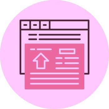 Redirect Circle Minimal Mix Circle Icon vector