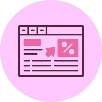 Click through rate Circle Minimal Mix Circle Icon vector