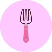 Fork Minimal Mix Circle Icon vector