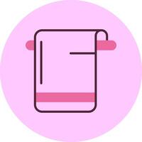 Towel Minimal Mix Circle Icon Design vector