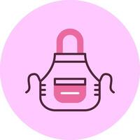 Apron Minimal Mix Circle Icon vector