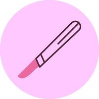 Surgical knife Minimal MIc Circle Icon vector