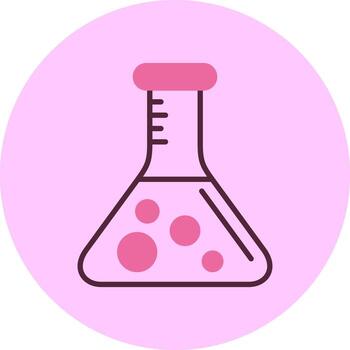 Flask Minimal MIc Circle Icon vector