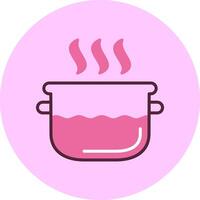 Steaming Minimal MIc Circle Icon vector