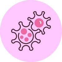 virus Minimal MIc Circle Icon vector