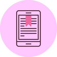 Ebook Icon Minimal Mix Circle vector