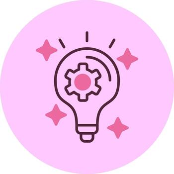 Idea Icon Minimal Mix Circle vector