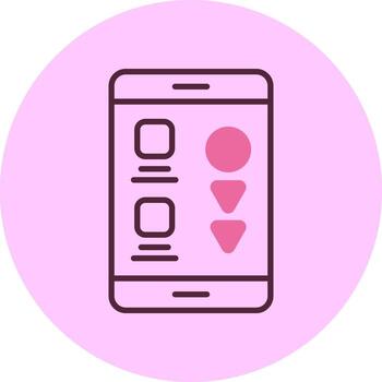 desplazamiento icono mínimo mezcla circulo vector