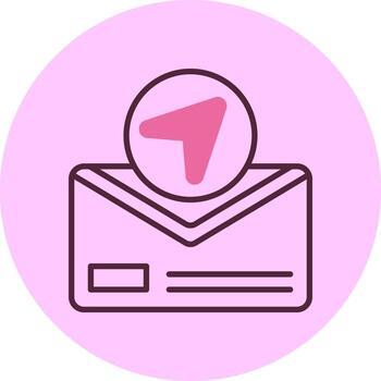 Send Icon Minimal Mix Circle vector