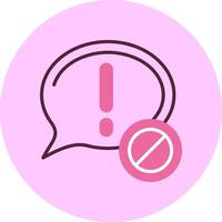 Warning Notification Minimal Mix Ciircle Icon vector