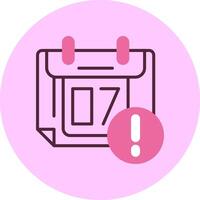 Calendar event Notification Minimal Mix Ciircle Icon vector