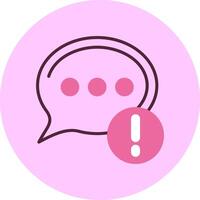 Chat message Notification Minimal Mix Ciircle Icon vector