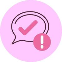 Checkmark Notification Minimal Mix Ciircle Icon vector