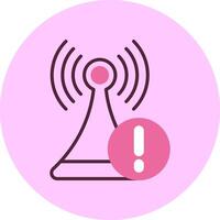 Connection lost Notification Minimal Mix Ciircle Icon vector