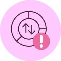 Data usage Notification Minimal Mix Ciircle Icon vector