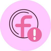 Facebook Notification Minimal Mix Ciircle Icon vector