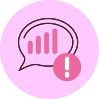 Network signal Notification Minimal Mix Ciircle Icon vector