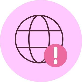 Internet error notificación mínimo mezcla circulo icono vector