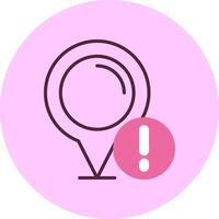 Pin Notification Minimal Mix Ciircle Icon vector