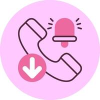 Ringing Notification Minimal Mix Ciircle Icon vector