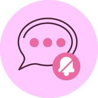 Silent mode Notification Minimal Mix Ciircle Icon vector