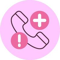 Emergency Notification Minimal Mix Ciircle Icon vector
