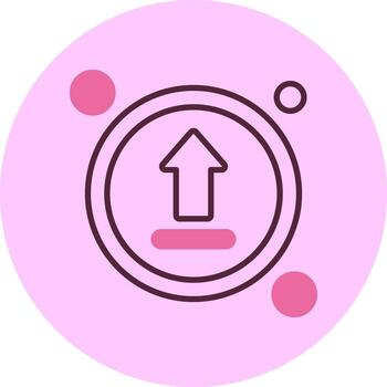 subir botón navegación mínimo mezcla circulo icono vector