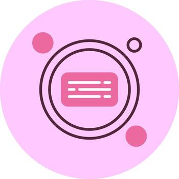 Captions Button Navigation Minimal Mix Circle Icon vector