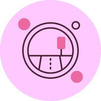 Traffic Navigation Minimal Mix Circle Icon vector