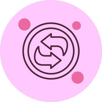 actualizar botón navegación mínimo mezcla circulo icono vector