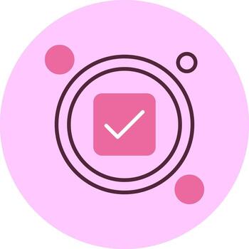 cheque botón navegación mínimo mezcla circulo icono vector