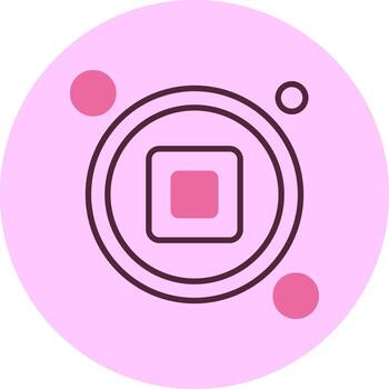 detener botón navegación mínimo mezcla circulo icono vector