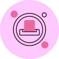 Print Button Navigation Minimal Mix Circle Icon vector