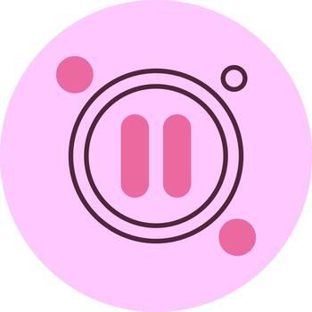 pausa botón navegación mínimo mezcla circulo icono vector