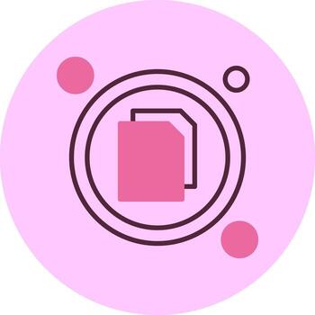 Copy Button Navigation Minimal Mix Circle Icon vector