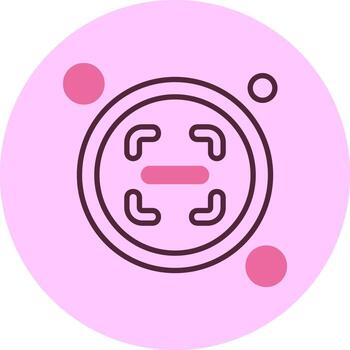 escáner botón navegación mínimo mezcla circulo icono vector