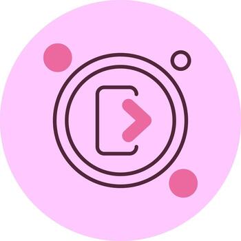 firmar fuera botón navegación mínimo mezcla circulo icono vector