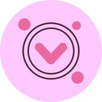 Navigation arrow down Navigation Minimal Mix Circle Icon vector
