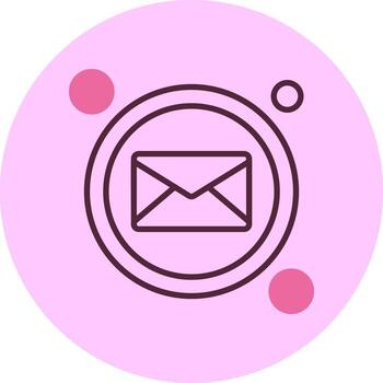 correo botón navegación mínimo mezcla circulo icono vector