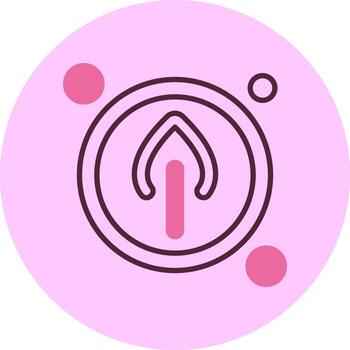 Battery Saver Button Navigation Minimal Mix Circle Icon vector