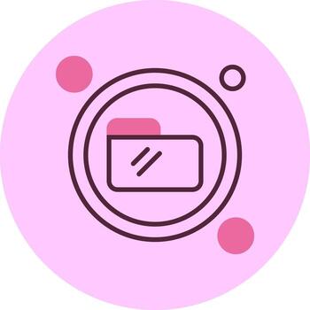Folder Button Navigation Minimal Mix Circle Icon vector