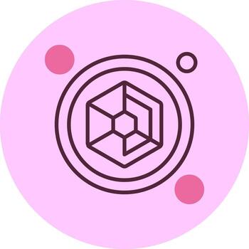 Spider Web Button Navigation Minimal Mix Circle Icon vector