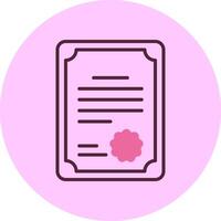 Diploma Minimal Mix Circle Icon vector