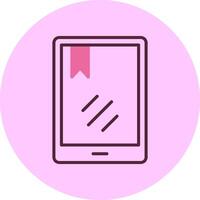 Tablet Minimal Mix Circle Icon vector